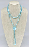 Blue Sky Pale-Sparkle Beaded Necklace