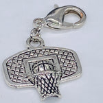 Basketball and Hoop Clip-on Charm