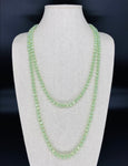 Green Jade Light-Iridescent Beaded Necklace