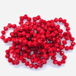 Red-Sparkle Beaded Necklace