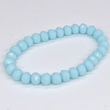 Blue Sky Pale-Sparkle Beaded Bracelet