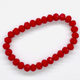 Red-Sparkle Beaded Bracelet