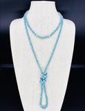 Turquoise Medium-Iridescent Beaded Necklace