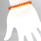 Orange-Iridescent Beaded Bracelet