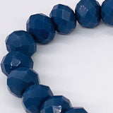 Blue Denim-Sparkle Beaded Bracelet