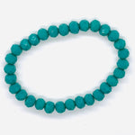 Turquoise Dark-Sparkle Beaded Bracelet