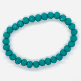 Turquoise Dark-Sparkle Beaded Bracelet