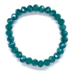 Turquoise Dark-Iridescent Beaded Bracelet