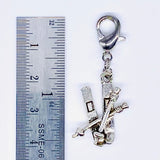 Snow Skis and Poles Clip-On Charm