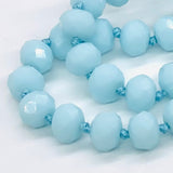 Blue Sky Pale-Sparkle Beaded Necklace