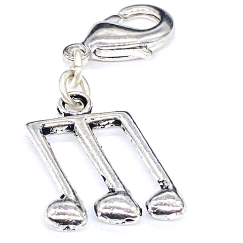 Music Triple Note Clip-On Charm