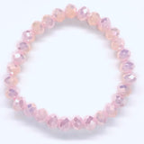 Pink Pale-Iridescent Beaded Bracelet