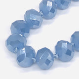 Blue Chambray-Iridescent Beaded Necklace