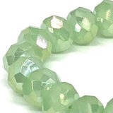 Green Jade Light-Iridescent Beaded Bracelet