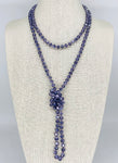 Purple-Metallic Beaded Necklace