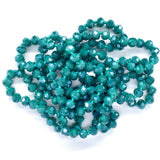 Turquoise Dark-Iridescent Beaded Necklace