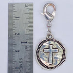 Cross Medallion Round Clip-On Charm