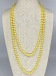 Yellow Pale-Sparkle Beaded Necklace