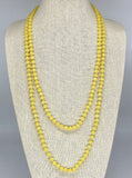 Yellow Pale-Sparkle Beaded Necklace