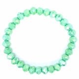 Green Mint-Iridescent Beaded Bracelet