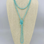 Turquosie Pale-Iridescent Beaded Necklace