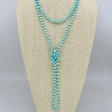 Turquosie Pale-Iridescent Beaded Necklace