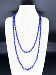 Blue Royal-Iridescent Beaded Necklace