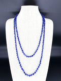 Blue Royal-Iridescent Beaded Necklace