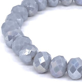 Gray Light-Iridescent Beaded Bracelet