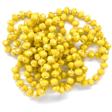 Yellow-Iridescent Beaded Necklace