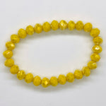 Yellow-Iridescent Beaded Bracelet