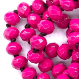 Pink Fuchsia-Shine Beaded Necklace