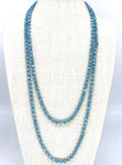 Blue Sky Dark-Iridescent Beaded Necklace