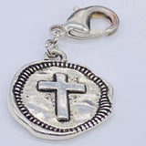 Cross Medallion Round Clip-On Charm