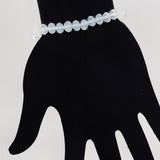 White Milky-Transparent Sparkle Beaded Bracelet