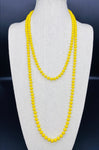 Yellow-Sparkle Beaded Necklace