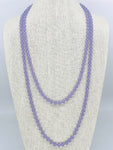 Purple Lavender-Matte Beaded Necklace