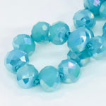 Blue Sky Light-Iridescent Beaded Necklace