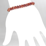 Orange Burnt Dark-Iridescent Beaded Bracelet