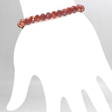 Orange Burnt Dark-Iridescent Beaded Bracelet