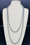 Silver-Metallic Beaded Necklace