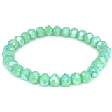 Green Mint-Iridescent Beaded Bracelet