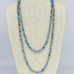 Blue Chambray Ombré-Sparkle Necklace