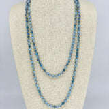 Blue Chambray Ombré-Sparkle Necklace