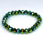 Green-Metallic Beaded Bracelet