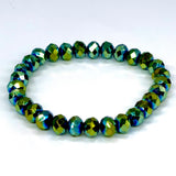 Green-Metallic Beaded Bracelet