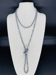 Silver-Metallic Beaded Necklace