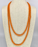 Orange-Sparkle Beaded Necklace