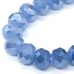 Blue Chambray-Iridescent Beaded Bracelet