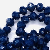 Blue Navy-Sparkle Beaded Necklace